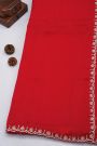 Banarasi Georgette Red Saree With Kardana Work Border