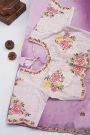 Banarasi Georgette Multi Colour Saree With Pearls Work Border