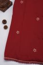 Banarasi Silk Maroon Saree With Sequence Pattern Border