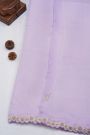 Banarasi Georgette Lavender Saree With Sequence Pattern Border