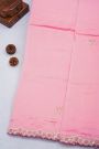 Banarasi Georgette Baby Pink Saree With Sequence Pattern Border