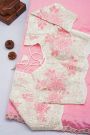 Banarasi Georgette Baby Pink Saree With Sequence Pattern Border