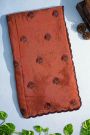 Designer Georgette Rust Saree With All Over Flower Design