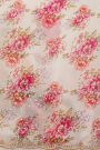 Designer Georgette White Saree With Florals And Diamonds With Kardhana Work Border