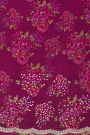 Designer Georgette Purple Saree With Florals And Diamonds With Kardhana Work Border