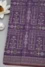 Banarasi Silk Royal Purple Saree With Jamdani Weaving Body