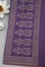 Banarasi Silk Royal Purple Saree With Jamdani Weaving Body