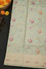 Banarasi Silk Grey Saree With Florals And Diamonds In Lines Border