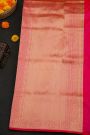Banarasi Silk Pink Saree With Florals In Boxes Border