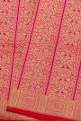 Banarasi Silk Pink Saree With Florals In Boxes Border