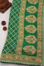 Designer Georgette Multi-Colour Saree With Florals And Paisleys In Zari Border