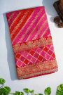 Designer Georgette Multi-Colour Saree With Florals And Leaves With Kardhana And Sequins Work