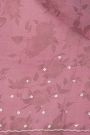 Designer Satin Crepe Onion Pink Saree With Flowers Design With Kardhana Work Border