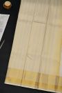 Kancheepuram Silk Off White Dhoti With Diamond Buttis
