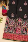 Banarasi Crepe Black Saree