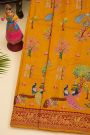 Banarasi Crepe Mustard Saree