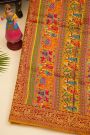 Banarasi Crepe Mustard Saree