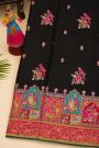 Banarasi Crepe Black Saree