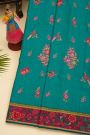 Banarasi Crepe Sea Blue Saree