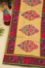 Banarasi Crepe Cream Saree