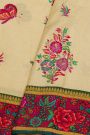 Banarasi Crepe Cream Saree
