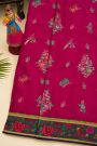 Banarasi Crepe Magenta Saree