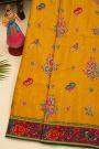 Banarasi Crepe Mustard Saree