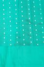 Fancy Matka Silk Bottle Green Saree With Florals And Buttis Body And Self Florals And Leaves Border