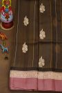 Fancy Matka Silk Dual Colour Saree With Zari Lines And Florals Body