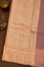 Fancy Organza Wine Saree With Checks Body And Contrast Florals And Leaves Border