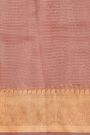 Fancy Organza Wine Saree With Checks Body And Contrast Florals And Leaves Border