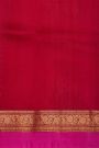 Fancy Organza Royal Blue Saree With Florals And Leaves Body And Contrast Florals And Leaves Jaal Border