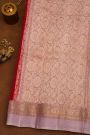 Fancy Organza Maroon Saree With Florals And Buttis Body And Contrast Florals And Leaves Border