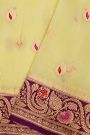 Fancy Organza Off White Saree With Florals And Buttis Body And Contrast Florals And Leaves Border