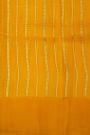 Fancy Organza Mustard Saree With Florals And Buttis Body And Self Florals And Leaves Jaal Border