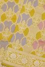 Banarasi Silk Yellow Saree With All Over Meenakari Weave