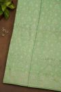 Banarasi Silk Sea Green Saree With Floral Brocade Pallu