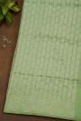 Banarasi Silk Sea Green Saree With Floral Brocade Pallu