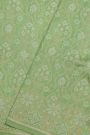 Banarasi Silk Sea Green Saree With Floral Brocade Pallu