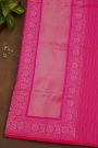 Banarasi Silk Magenta Saree With Floral Jaal In Kaddi Pallu