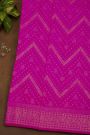 Banarasi Silk Magenta Saree With Floral Brocade Pallu