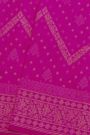 Banarasi Silk Magenta Saree With Floral Brocade Pallu