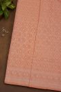 Banarasi Silk Peach Saree With Floral Brocade Palluu