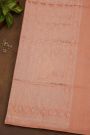 Banarasi Silk Peach Saree With Floral Brocade Palluu