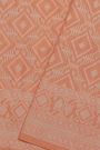 Banarasi Silk Peach Saree With Floral Brocade Palluu