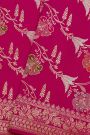 Banarasi Silk Magenta Saree with Meenakari Floral Jaal & Zari Border