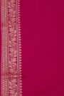 Banarasi Silk Magenta Saree with Meenakari Floral Jaal & Zari Border