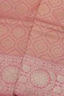 Banarasi Silk Pink Saree With Floral Brocade Pallu