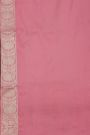 Banarasi Silk Pink Saree With Floral Brocade Pallu