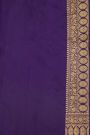 Banarasi Silk Navy Blue Saree With Floral Brocade Pallu